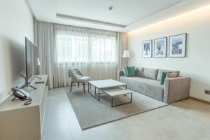 Χώρος καθιστικού στο Makass Appart Hotel