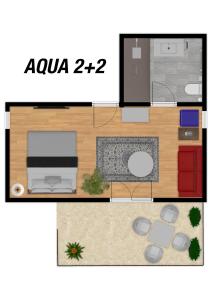 Půdorys ubytování DV Premium Apartments
