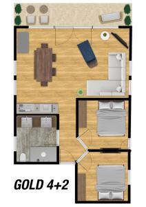 Půdorys ubytování DV Premium Apartments