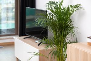 TV a/nebo společenská místnost v ubytování Apartamenty Garnizon Doskonała Lokalizacja Gdańsk by Noclegi Renters + 14 fotografií