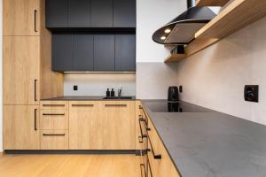 Kuchyň nebo kuchyňský kout v ubytování Apartamenty Garnizon Doskonała Lokalizacja Gdańsk by Noclegi Renters