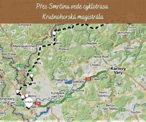 SmrčinaにあるSmrcina Resortの交水坊主を用いた交通針探検地図