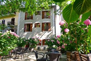 A garden outside Hotel Filoxenia