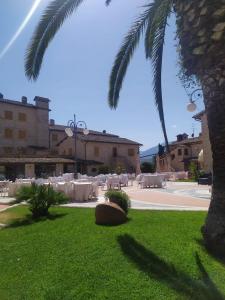 A garden outside Hotel Casale