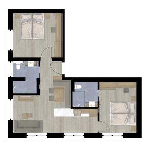 Půdorys ubytování hager's apartments