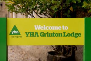 Certifikát, hodnocení, plakát nebo jiný dokument vystavený v ubytování YHA Grinton Lodge