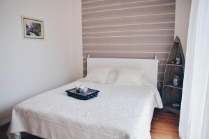 Posteľ alebo postele v izbe v ubytovaní Hygge style apartment Nida