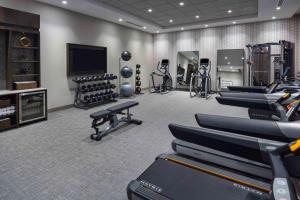 a fitness room with treadmills and a gym at Holiday Inn Express - Boston Logan Airport - Revere by IHG in Revere
