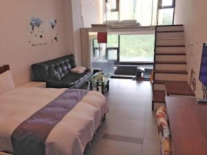 Letto o letti in una camera di 礁溪景觀溫泉會館