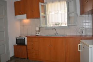 Kuchyň nebo kuchyňský kout v ubytování Klados Studios & Apartments