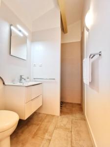 a bathroom with a sink and a toilet at STUDIO PRIVATIF CLIMATISÉ , TERRASSE ET PiSCINE in Pernes-les-Fontaines
