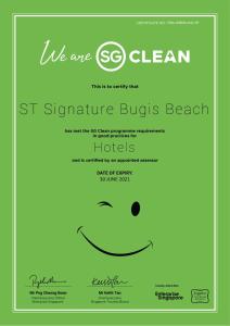 Vottorð, verðlaun, skilti eða annað skjal til sýnis á ST Signature Bugis Beach, DAYUSE, 5 Hours, 9AM-2PM