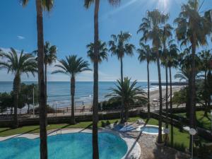 vista sulla spiaggia dal resort di Apartamentos Casablanca Marineu ad Alcossebre