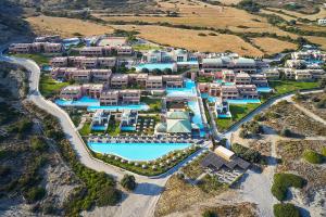 an aerial view of a resort with a swimming pool at Atlantica Belvedere Resort - Adults Only in Kardamaina