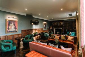 The lounge or bar area at Mottram Hall