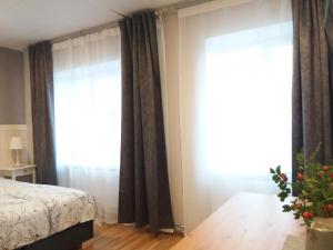 Postel nebo postele na pokoji v ubytování Nurmbergi Maja