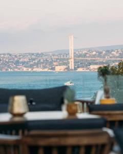 a view of a large body of water with a boat at Tonight Hotel Port in Istanbul