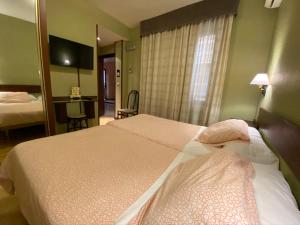 Postel nebo postele na pokoji v ubytování Hostal Concejo
