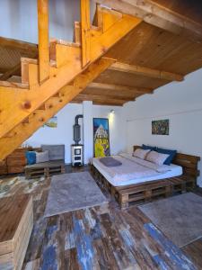 Postel nebo postele na pokoji v ubytování Eco Village Nevidio