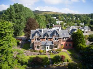 an aerial view of a large house at Ravenswood House B&B in Fort William