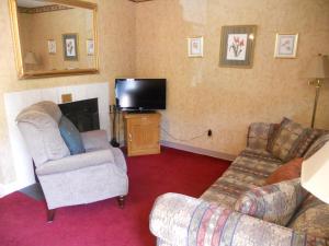 a living room with a couch and a tv at Oak Square 201 in Gatlinburg