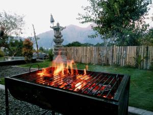 Barbecuefaciliteiten beschikbaar voor gasten van het pension