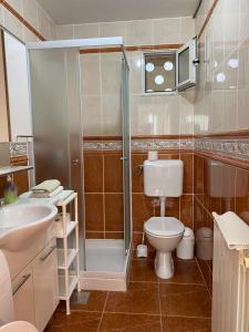Koupelna v ubytování Apartments Barbaresko