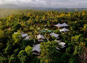 an aerial view of a resort in the forest at Autentik Penida "Glamping" - Adults only in Nusa Penida