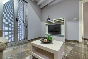 A television and/or entertainment centre at H2Granada en Centro Terraza-solarium & Parking