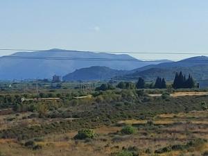 a view of a field with mountains in the distance at Apartamento a Torreblanca in Torreblanca