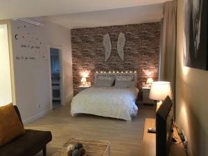 Posteľ alebo postele v izbe v ubytovaní Finca Casaes Apartamentos