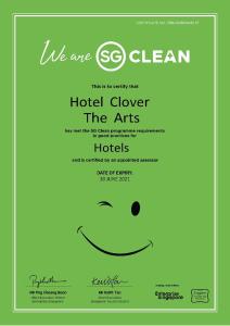 
a poster with a picture of a penguin on it at Hotel Clover The Arts (SG Clean) in Singapore
