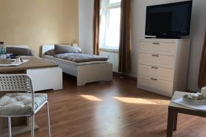 Postel nebo postele na pokoji v ubytování Ferienwohnung in Zwickau