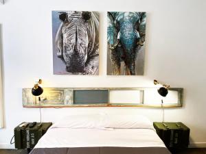 Posteľ alebo postele v izbe v ubytovaní Hostal Portugal