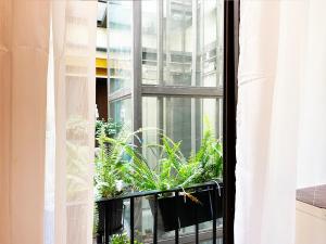 Vonkajšia záhrada v ubytovaní Hostal Portugal