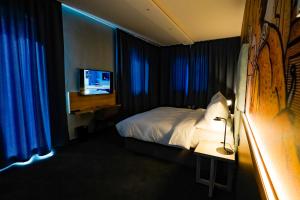 TV a/nebo společenská místnost v ubytování Hotel Viktorosa