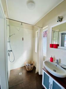 Koupelna v ubytování Appartement-Boergerende
