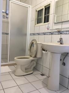 un bagno con un water e un lavandino di Legendary Bed and Breakfast a Fenchihu