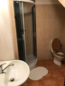 Koupelna v ubytování Penzion Bouda Tonička