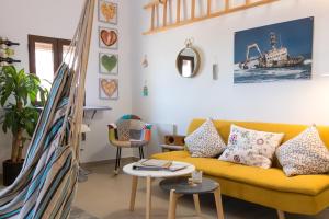 Część wypoczynkowa w obiekcie La Vila Feliz, gemütliche private Duplex-Ferienwohnung im typischen Fischerhaus mit fantastischem Meerblick