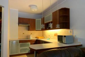 Kuchyňa alebo kuchynka v ubytovaní Apartament o Zachodzie Słońca Nadrzeczna