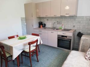 Kuchyň nebo kuchyňský kout v ubytování Apartments Sandra