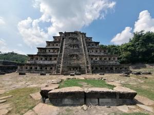 a large building in the middle of a field at Don Luis Hostal - Sucursal Hidalgo - Tecolutla in Tecolutla