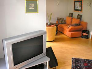 Televízia a/alebo spoločenská miestnosť v ubytovaní Seegarten Appartements