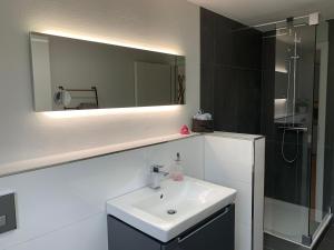 Koupelna v ubytování Traumhafte Ferienwohnung nahe dem Nord-Ostsee-Kanal + 31 fotografií