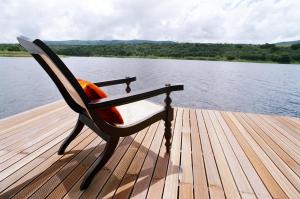 Landskap semula jadi dekat dengan lodge