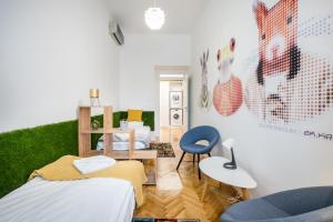 Posteľ alebo postele v izbe v ubytovaní BpR Stylish VAGABOND Apartment with AC