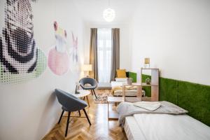 Posteľ alebo postele v izbe v ubytovaní BpR Stylish VAGABOND Apartment with AC