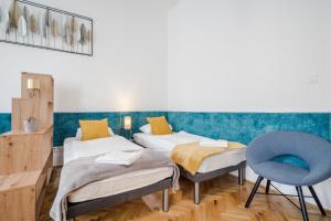 Posteľ alebo postele v izbe v ubytovaní BpR Stylish VAGABOND Apartment with AC