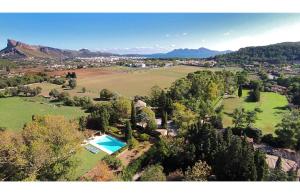 an aerial view of a estate with a swimming pool at El Bikoro in Port de Pollensa